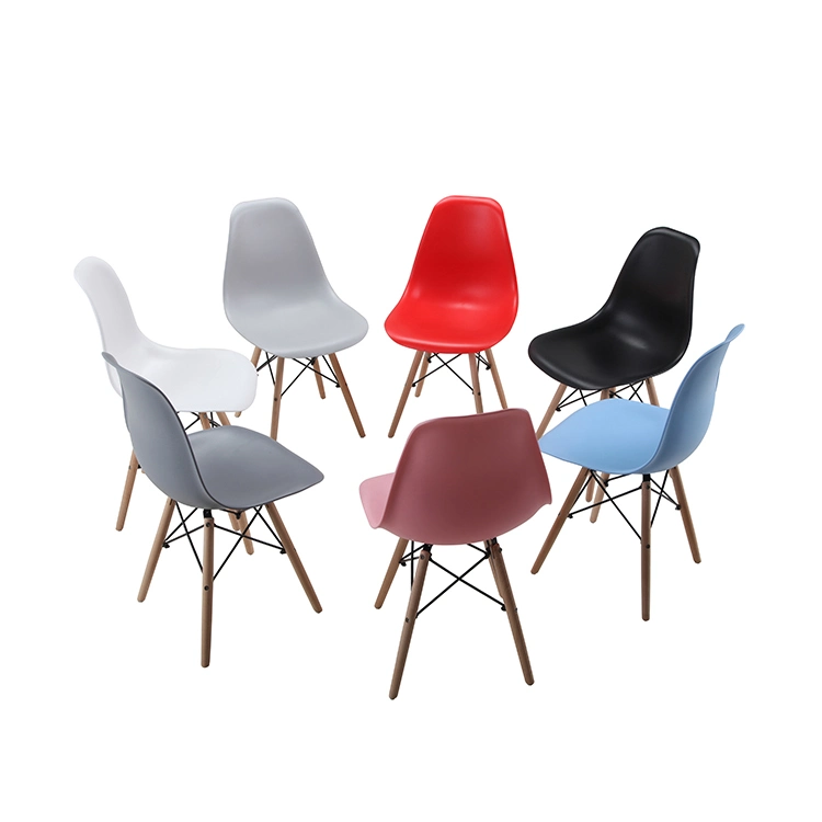 Home Furniture Cheap Modern Design China Factory Wooden Plastic Dining Chair for Restaurant Party Kitchen