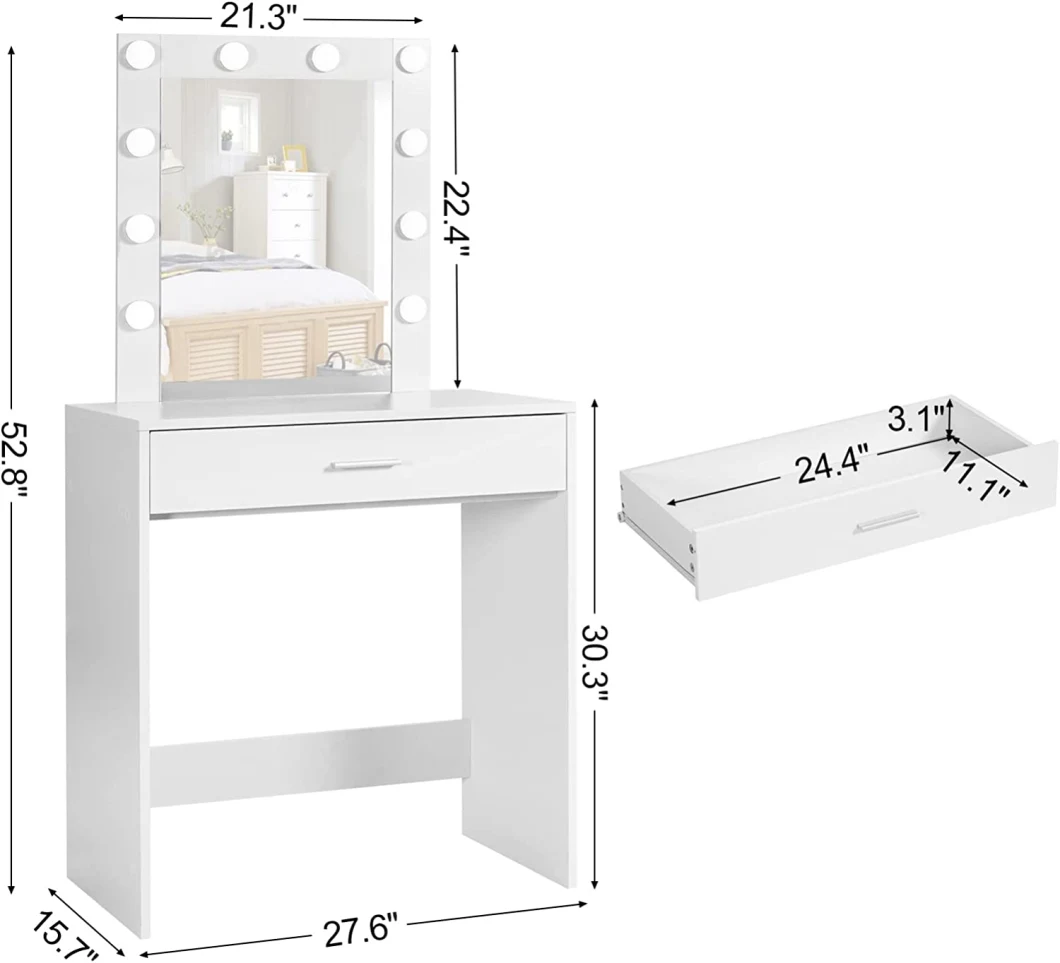 Dressing Table Makeup Vanity Desk Small Apartment Furniture-Home Office Console Simple Writing Desk Learning Computer Desk