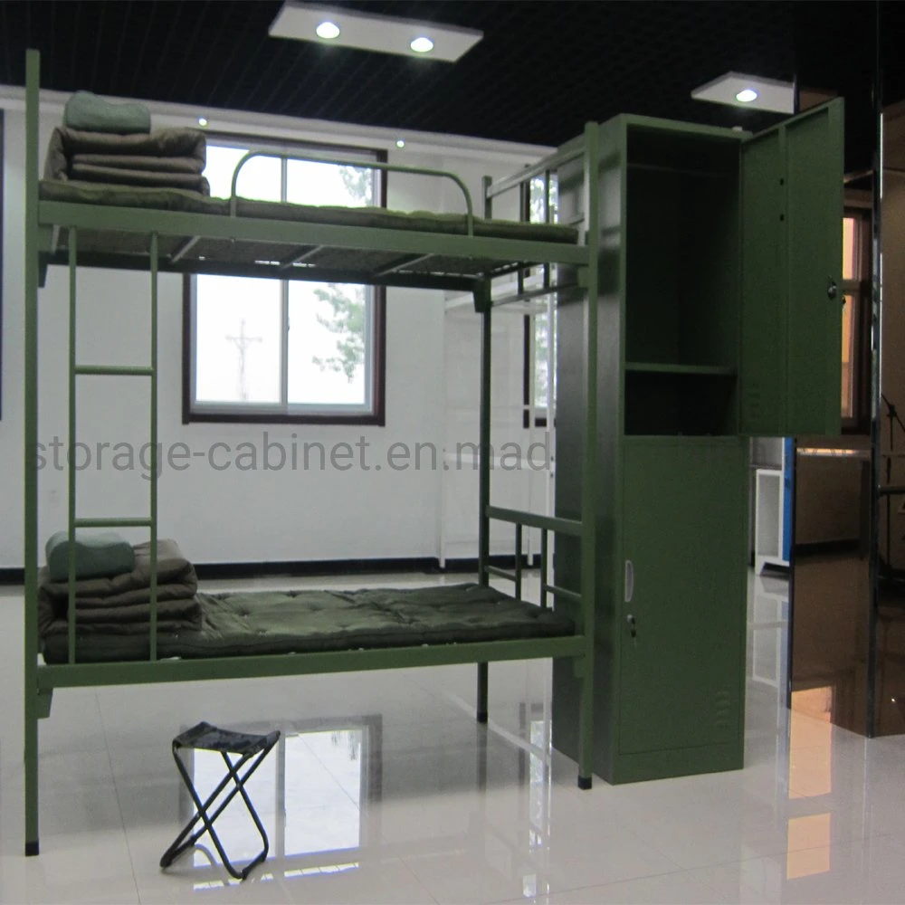 Army Style Equipment Tent Military Style Metal Bunk Bed Olive Green Steel Bunk Bed to Angola (beliches metallico/lits superposes metalliques)
