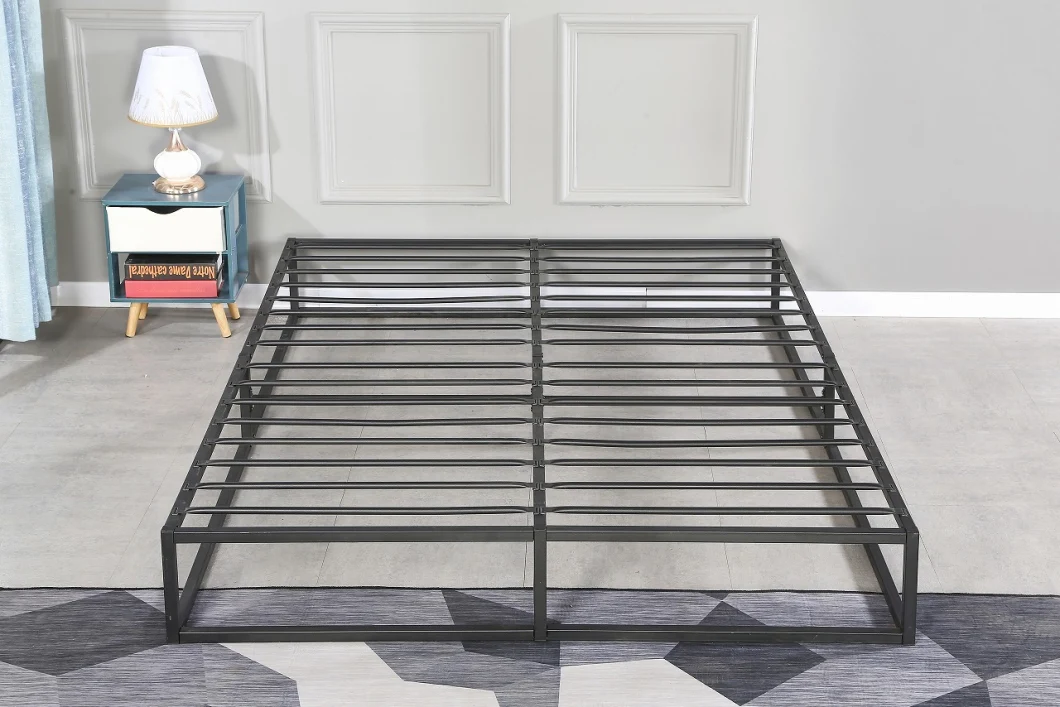 Free Sample King Size Platform Bed Base Mattress Foundation Metal Bed Frame