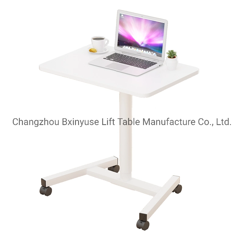 Mobile Laptop Desk China Factory Pneumatic Standing Table Computer Desk Sample Customization