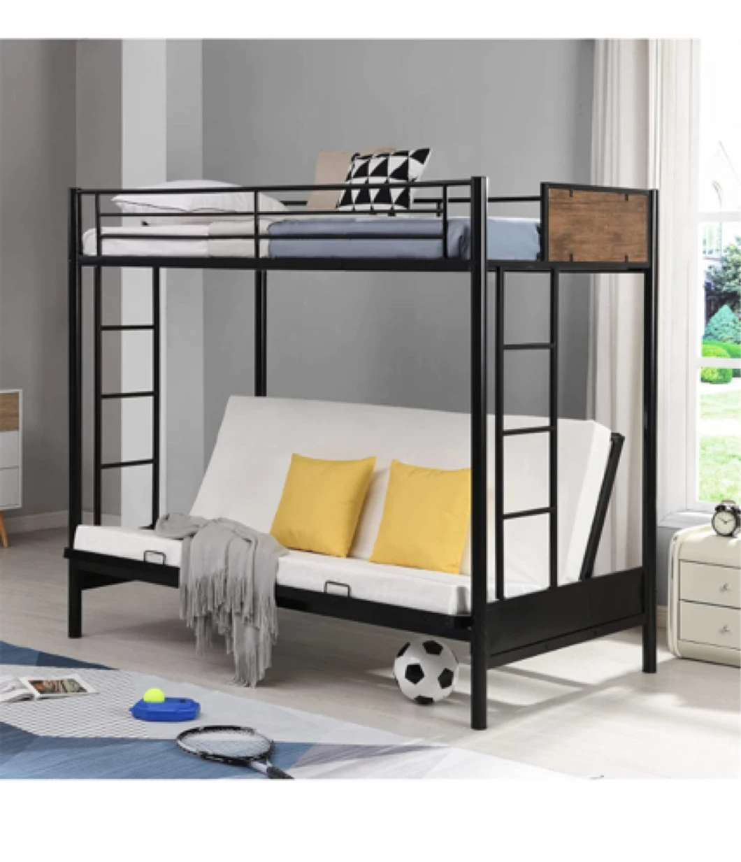 Bedroom Furniture Rental Estate Steel Metal Dormitory Bunk Bed