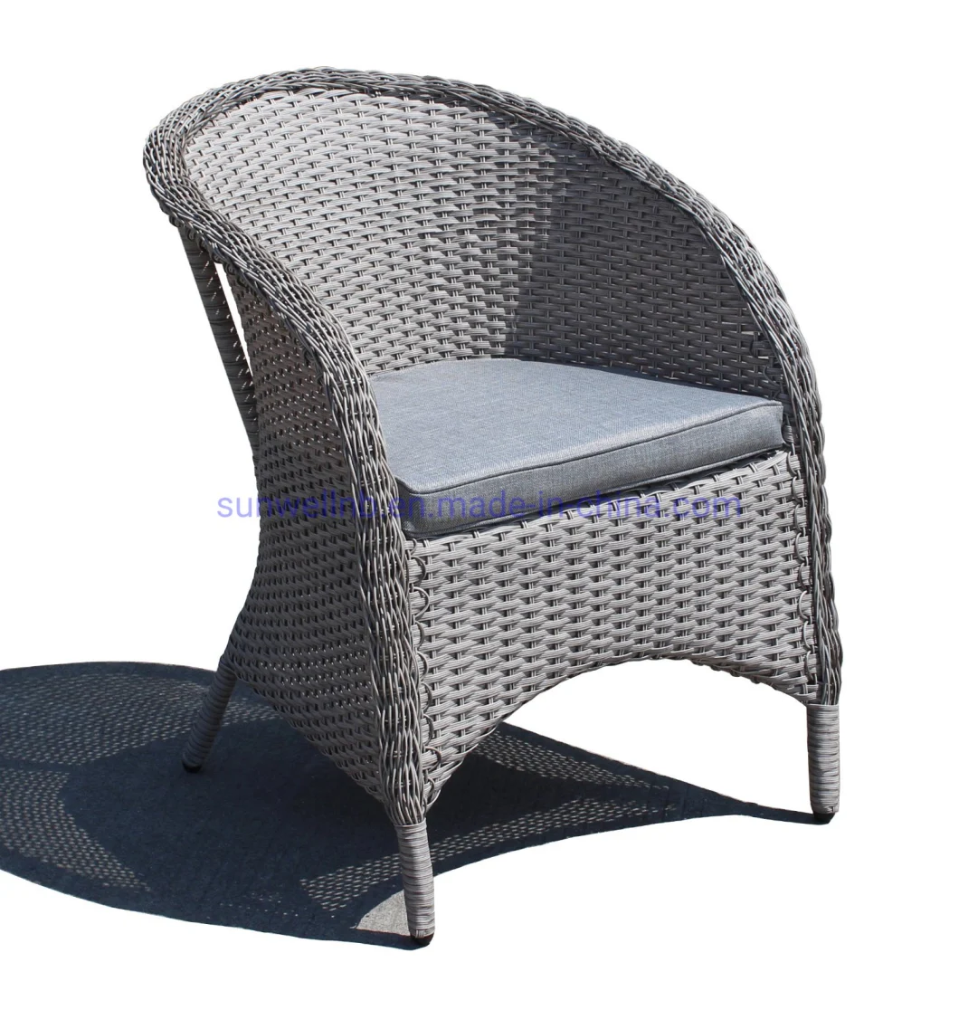 Wholesale Modern Style Hotel Garden Outdoor Dining Table Set Weaving Furniture