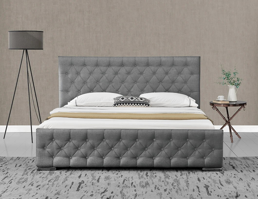 Willsoon Furniture 1151g Double Size Crystal Diamond Velvet Lift up Storage Bed Upholstered Furniture Bed