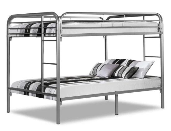 Полноразмерная кровать-чердак/металлическая кровать-чердак с деревянным столом