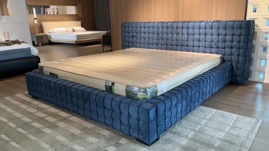 Мебель для спальни в современном итальянском стиле, металлические кровати, новый дизайн, кровать с кожаной обивкой, минимализм, большая двуспальная кровать.