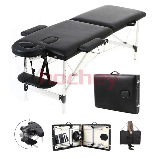 Медицинские складные портативные массажные столы и кровати Hochey, черный съемный массажный стол с регулируемой высотой для СПА